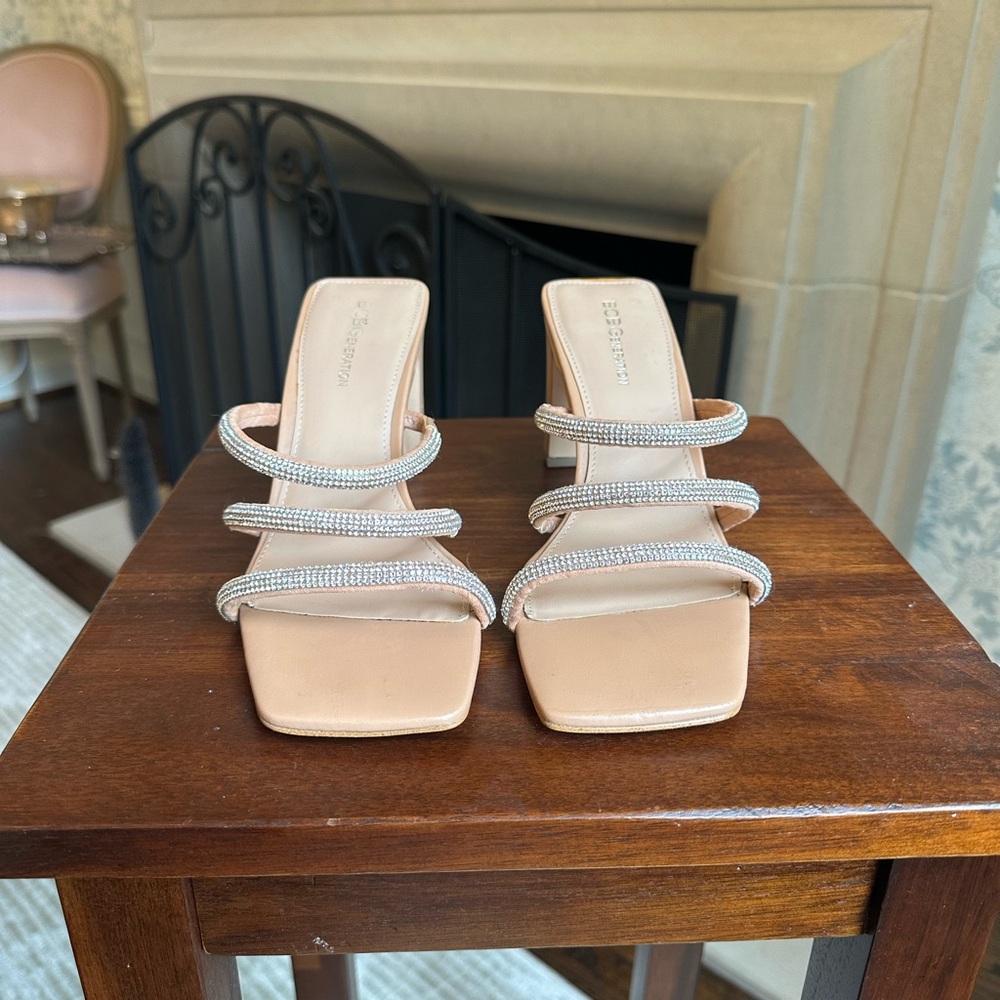 BCBGeneration Nude Strappy Sandals